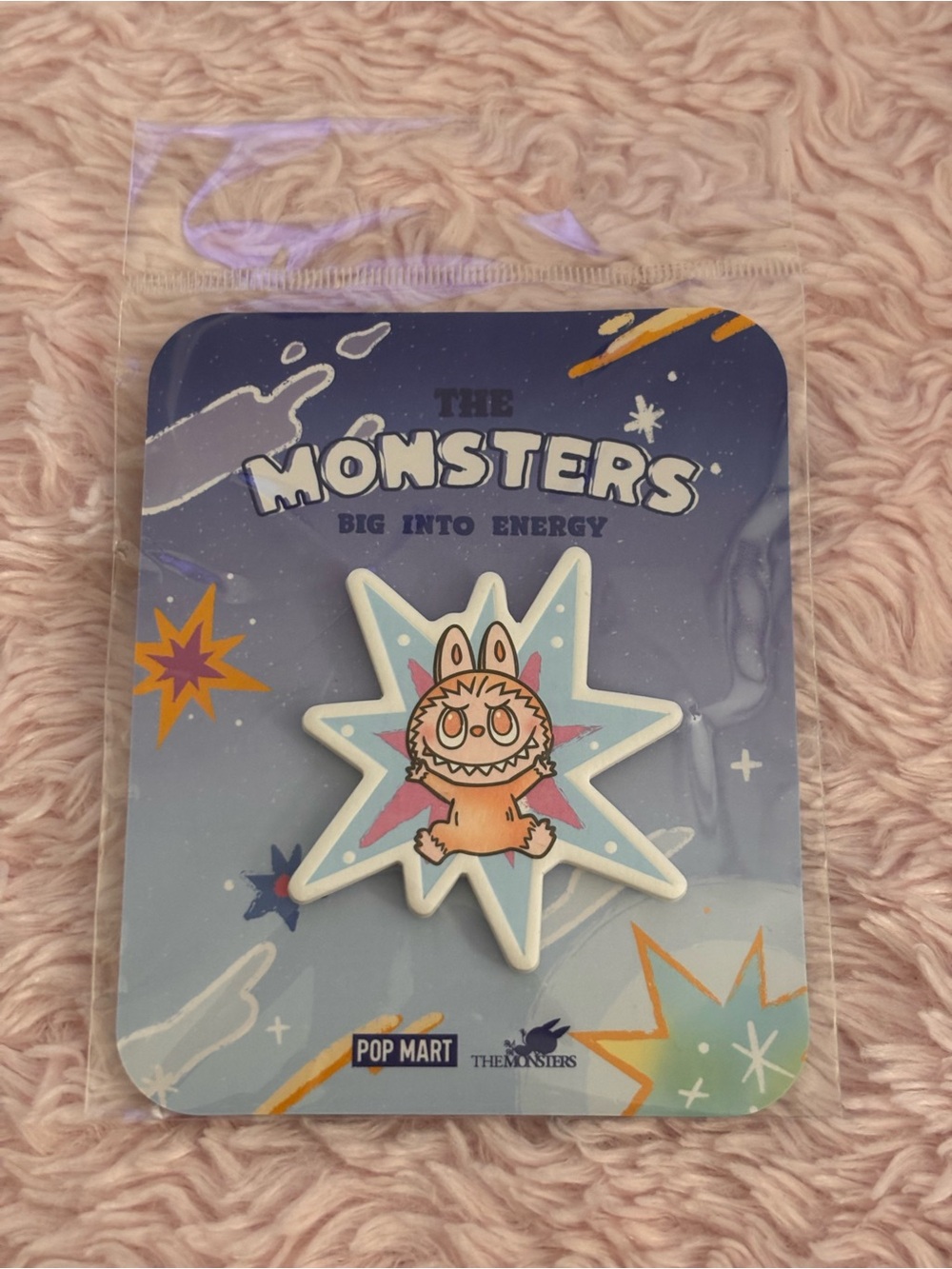 Pop Mart The Monsters Big Into Energy Paper Badge (Happiness)